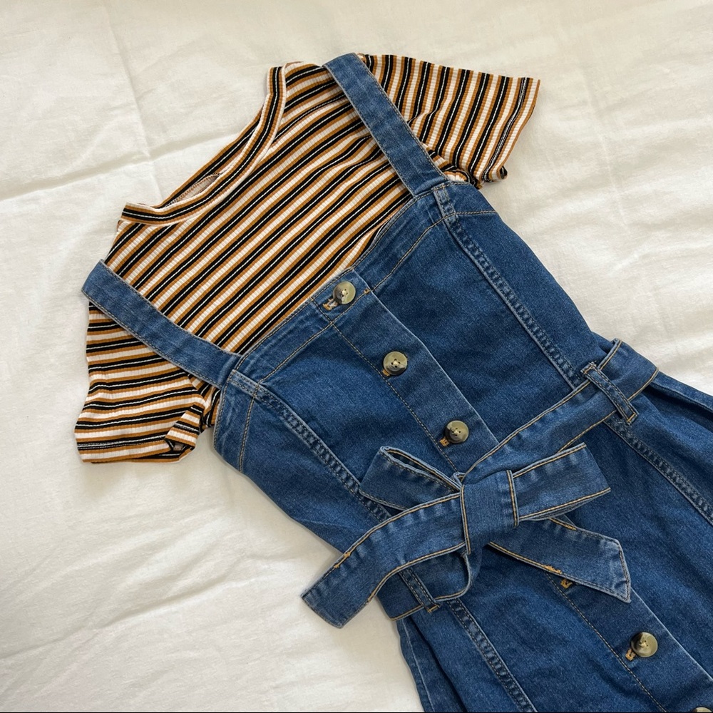 H&M Blue Denim Button Dress
